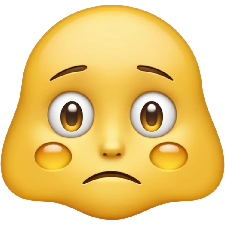 A sad emoji hiding its emotions  emoji