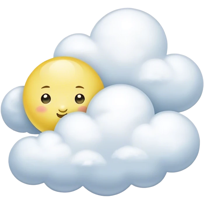 Yellow Moonlight and mini cloud left and right side with beautiful finish  emoji