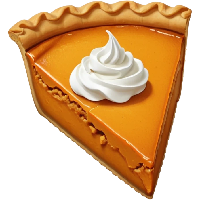 A slice of pumpkin pie emoji