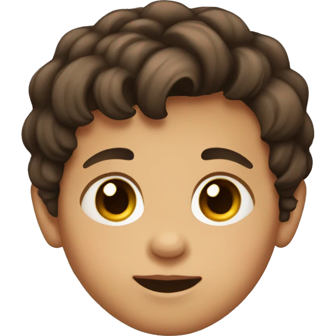 Tan baby boy with dark brown hair  emoji