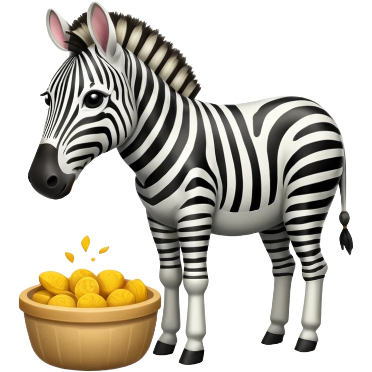 zebra eating bager emoji