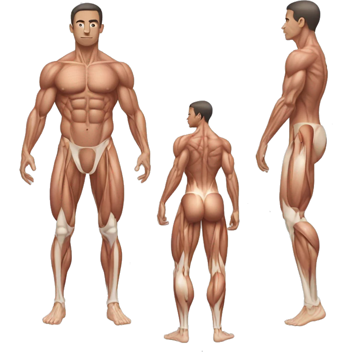 Glutes, hamstrings and back muscles anatomy emoji