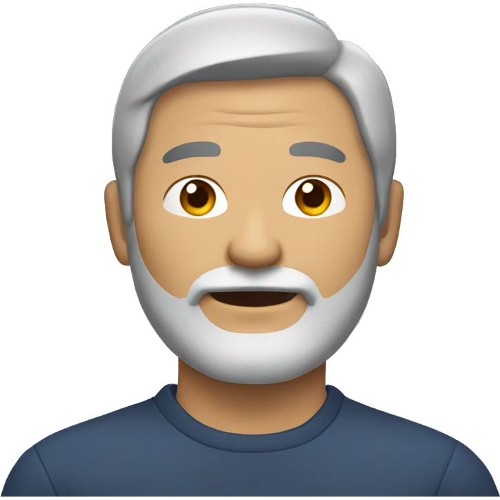A  middle-aged  Asian  man  with  a  beard. emoji