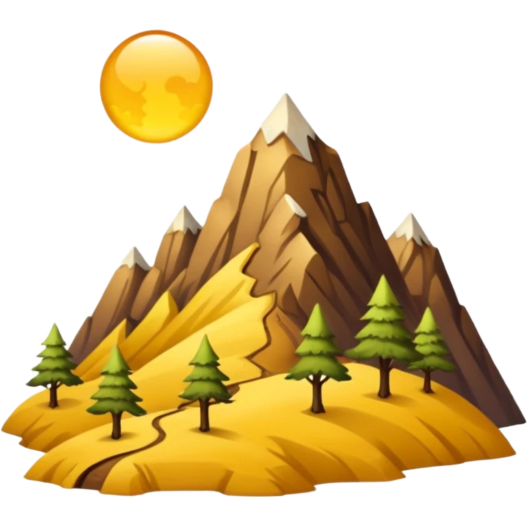 
una mezcla de sol + montaña + caminante estilo petroglifo emoji