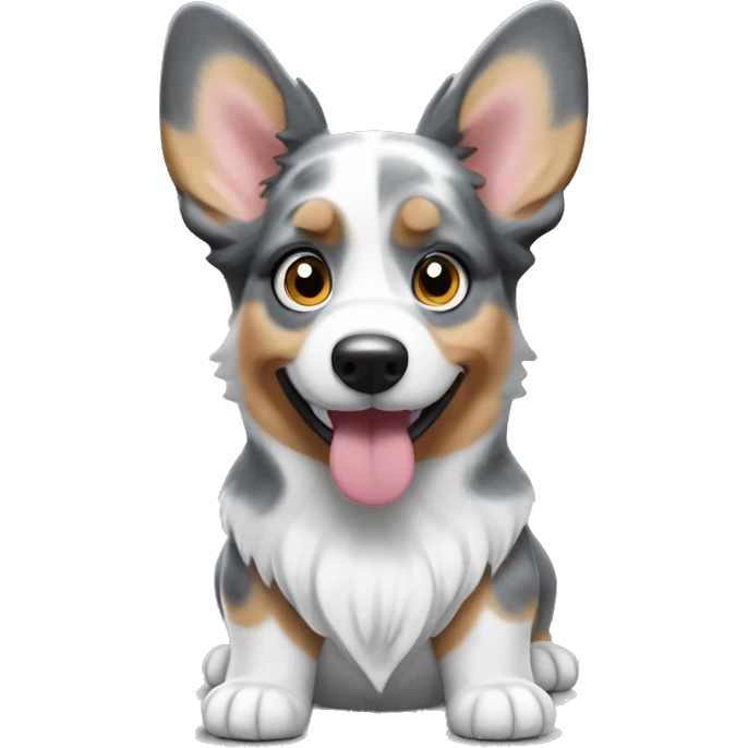 Blue Merle welsh corgi emoji