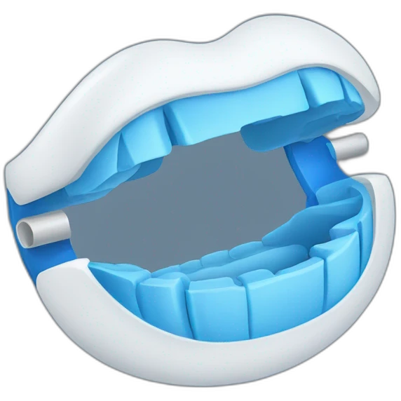 blue anti snoring mouthpiece emoji