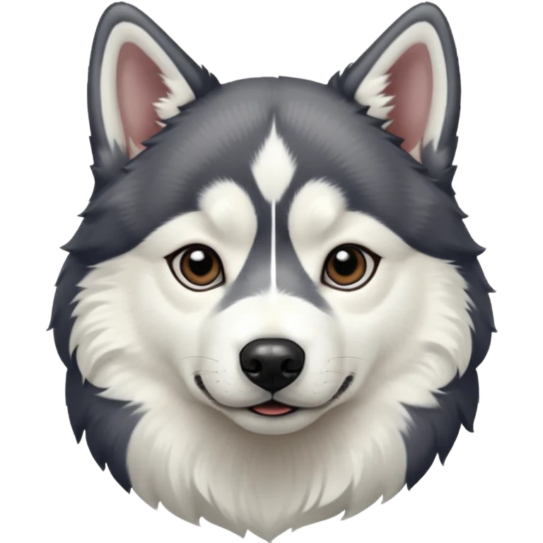 Black and white Siberian husky emoji