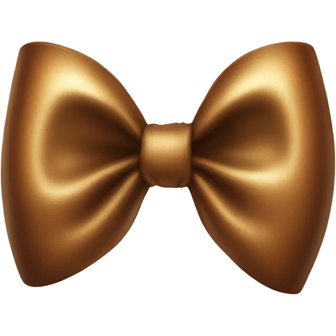 Shiny brown bow emoji