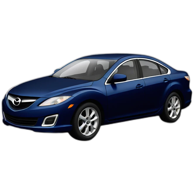 2009 Mazda 6 (Dark Blue) (Side Profile, iOS) emoji