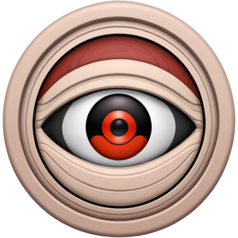 Erstelle mir obito aus Naruto der auf dem linken Auge das renegan hat und auf dem rechten Auge, das Sharingan emoji