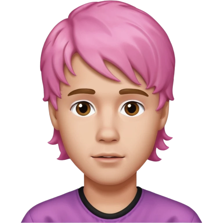 justin bieber with pink wavy emoji