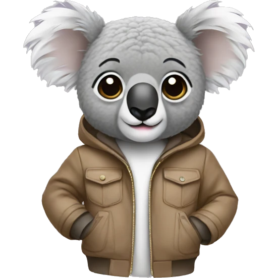 Fashion koala emoji