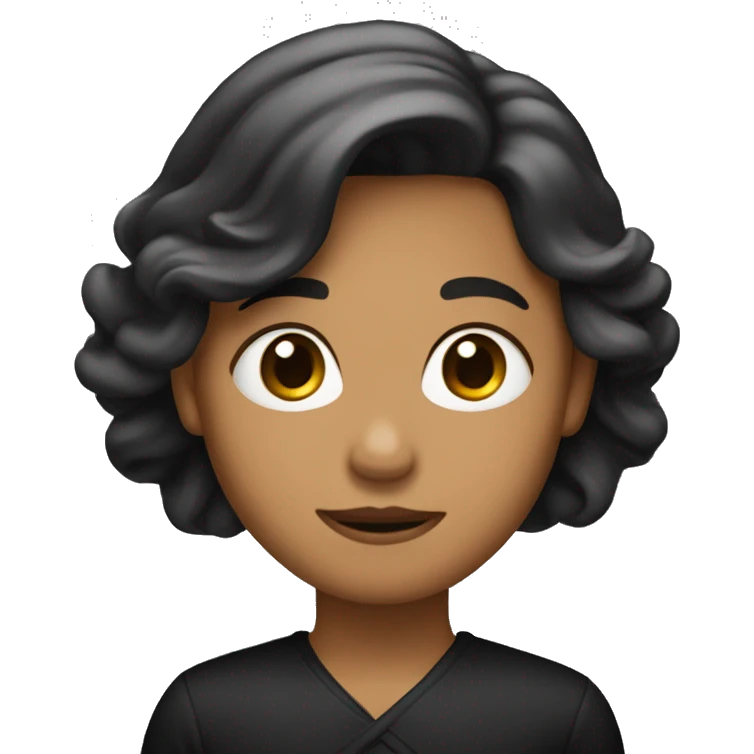 Han un emoji de una mujer con el pelo izado negro besando a un niño rubio emoji