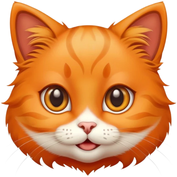 cute cat with big eyes and happy expression emoji