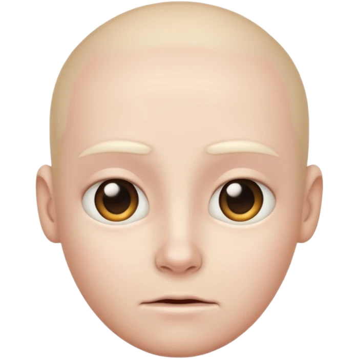 Human emoji with *NO* eyebrows staring into your soul  emoji