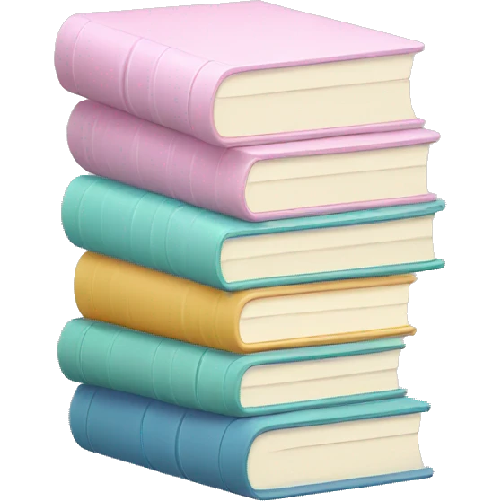 pastel color book stack emoji