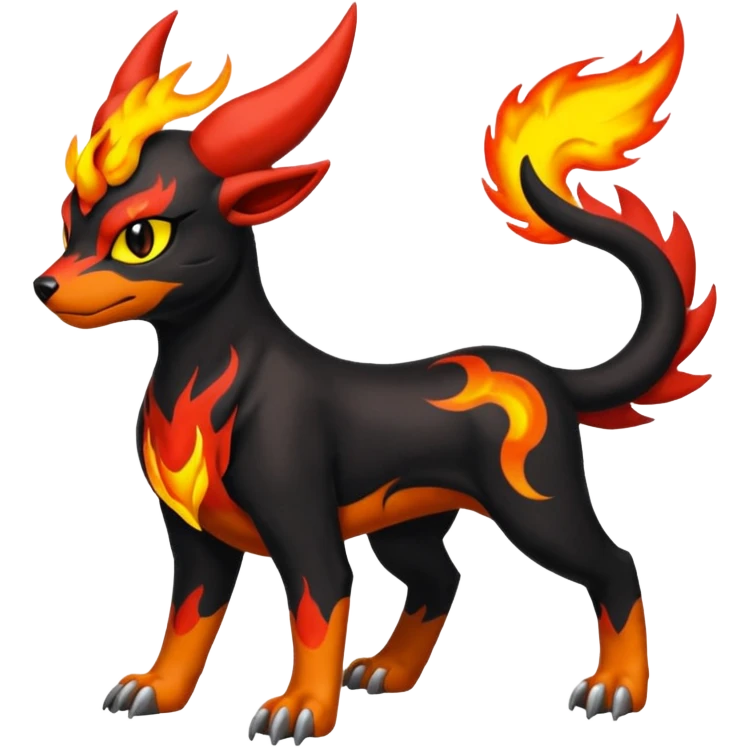 Houndoom-Litten-Fakémon-hybrid-creature (full body)  emoji