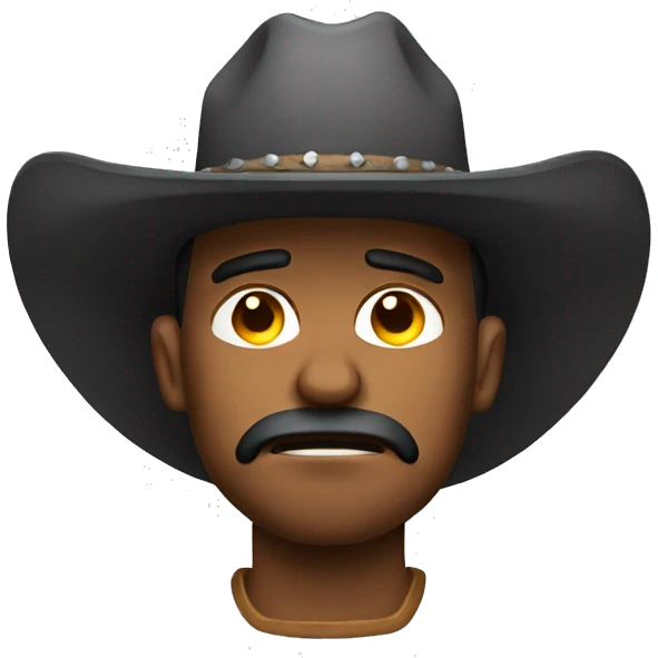 sad cowboy head emoji