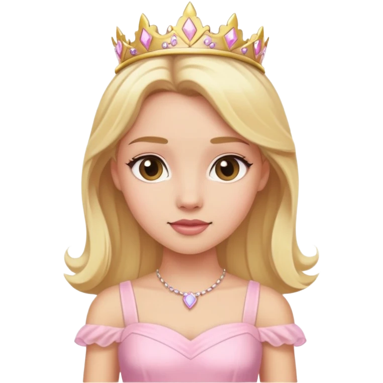 blonde princess with light pink dress emoji