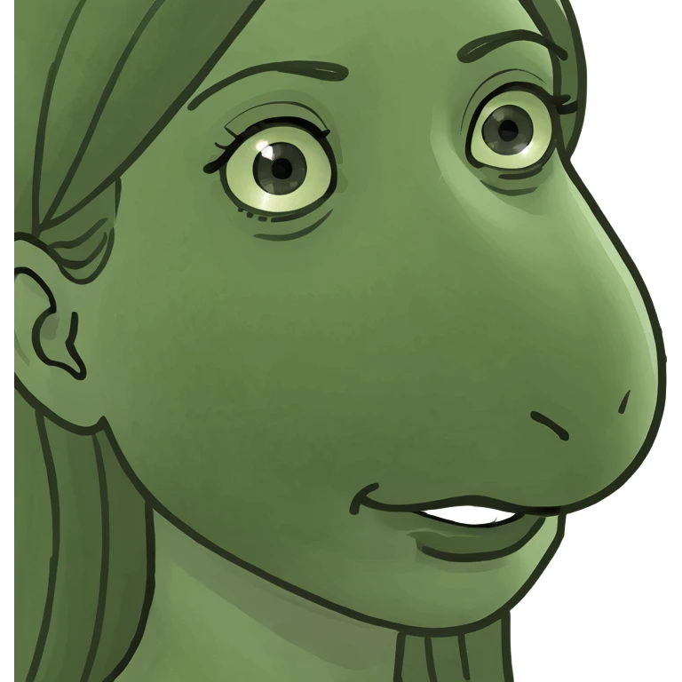 a girl with big nose emoji