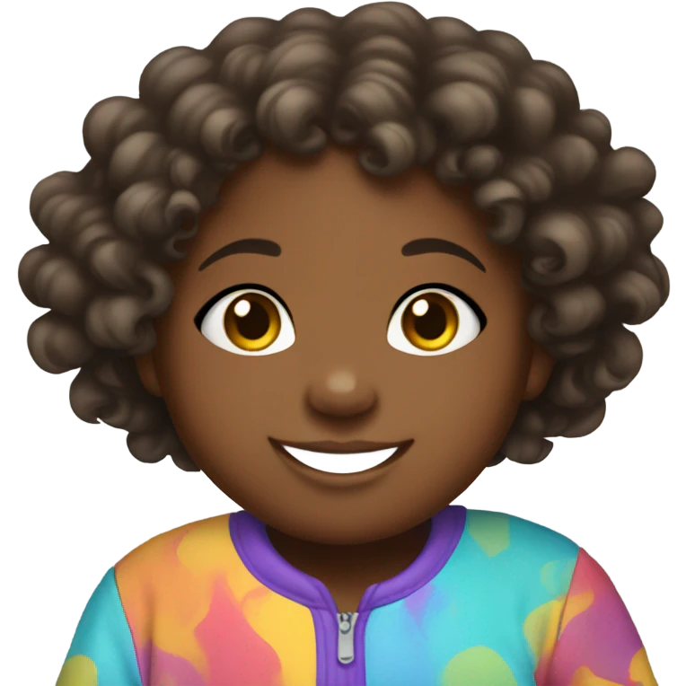 black baby girl emoji