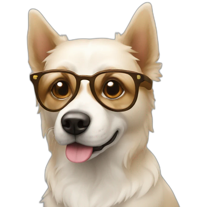 Chien avec des lunettes de soleil  emoji