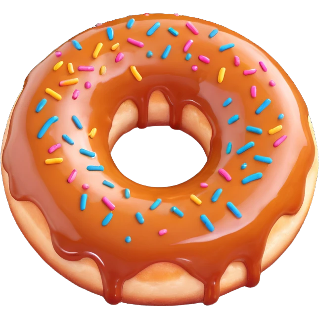 krispy kreme glazed donut, 3D style, smooth glaze, soft shadows, mouthwatering emoji