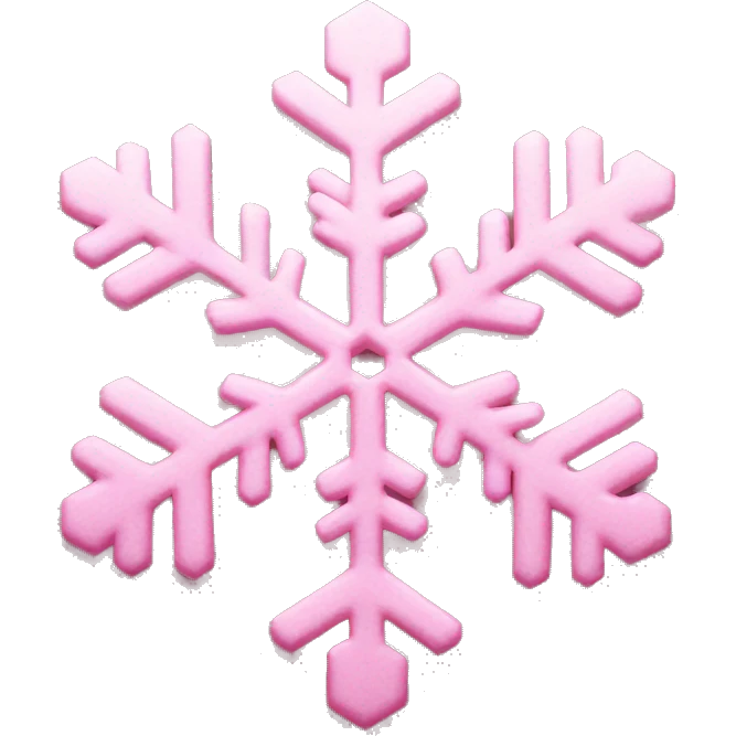 Pink snowflake emoji