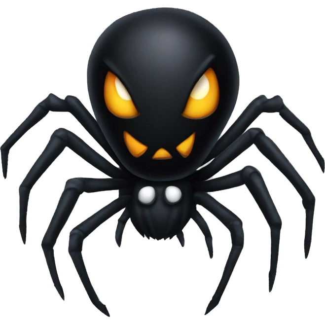 halloween spider black background emoji