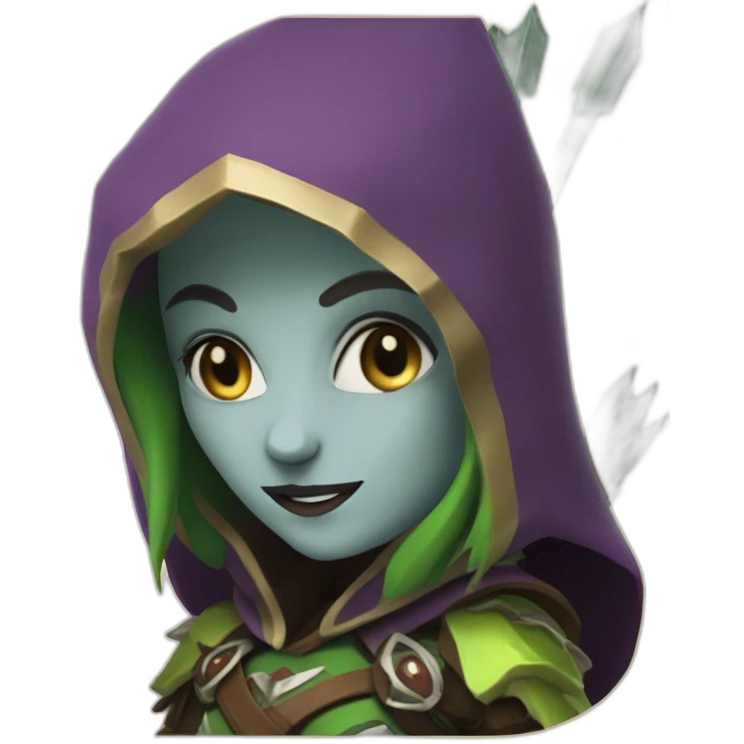 sylvanas with arrow emoji