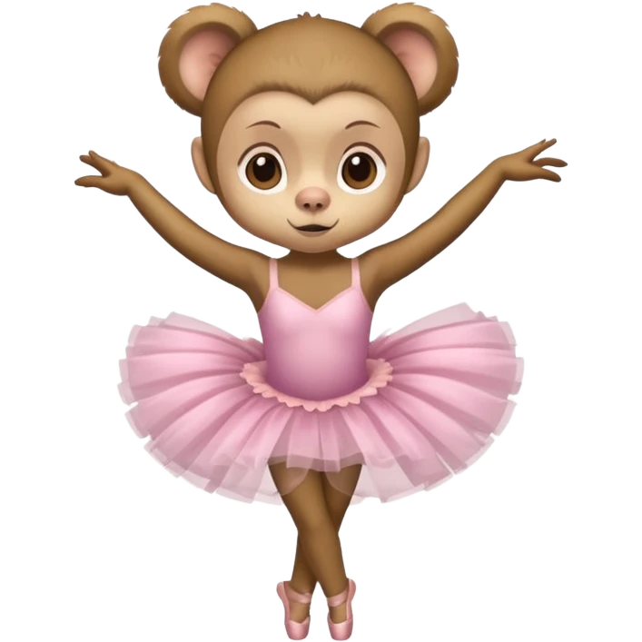 Balerina con cabeza de capuchina emoji