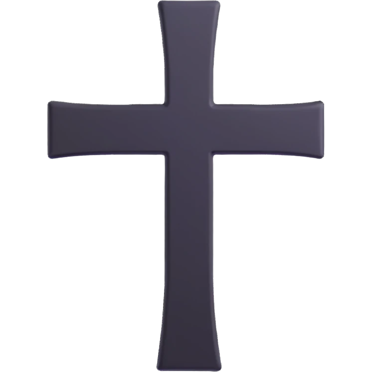 black goth cross emoji