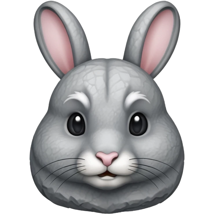 A stone that looks like a rabbit emoji