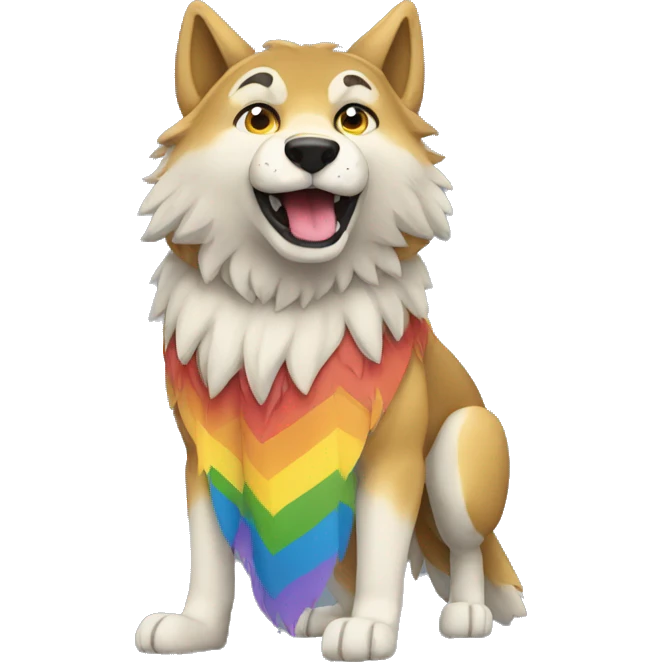 pride wolf emoji