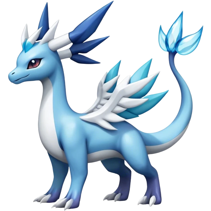 lugia-dialga-suicune-Glaceon-hybrid, full body  emoji