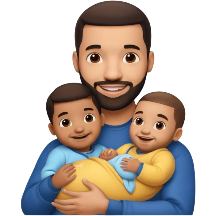 Drake holding a baby emoji
