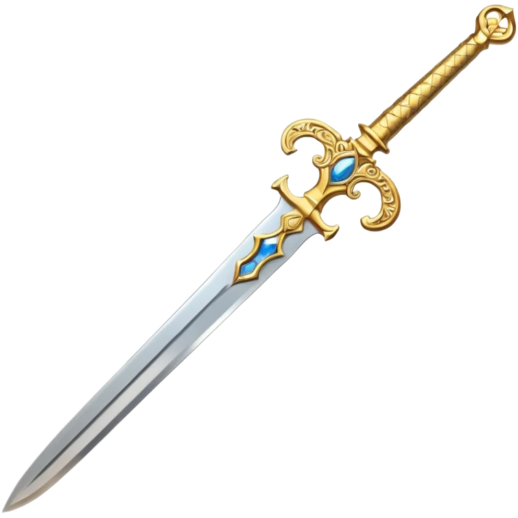 Short Golden ceremonial sword — engraved handle, decorative emoji