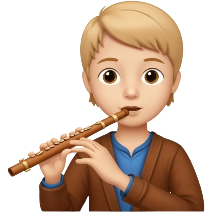 kid plays flute emoji