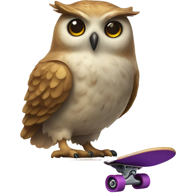 owl on a skateboard emoji