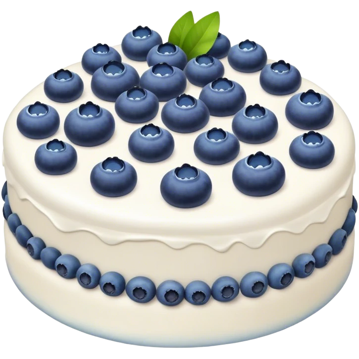 Cake with blueberry  emoji