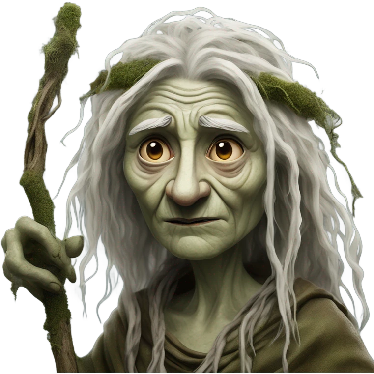 A blind bog witch emoji