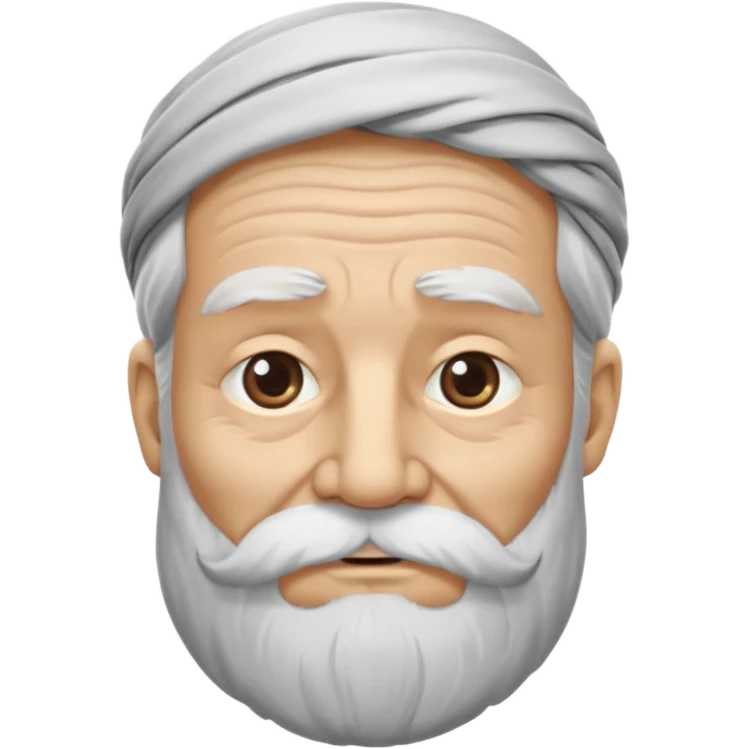 Wise man B&W emoji