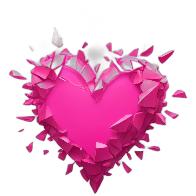 pink heart of shards emoji