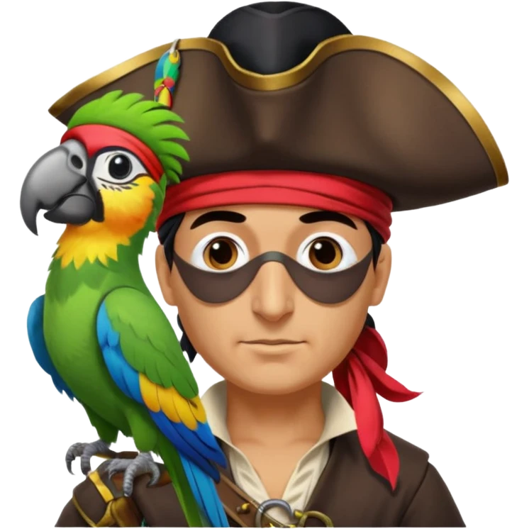 pirate and parrot emoji