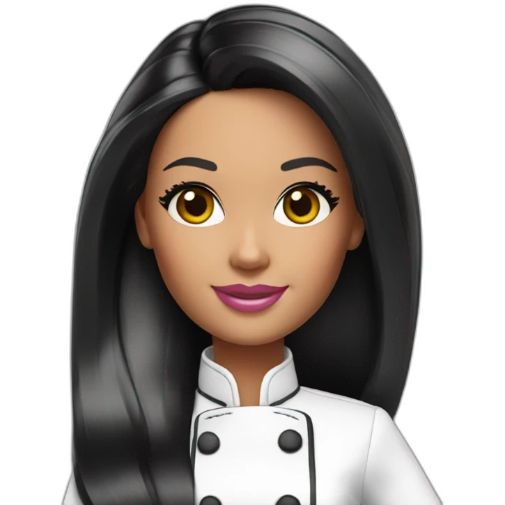 Barbie chef black hair emoji