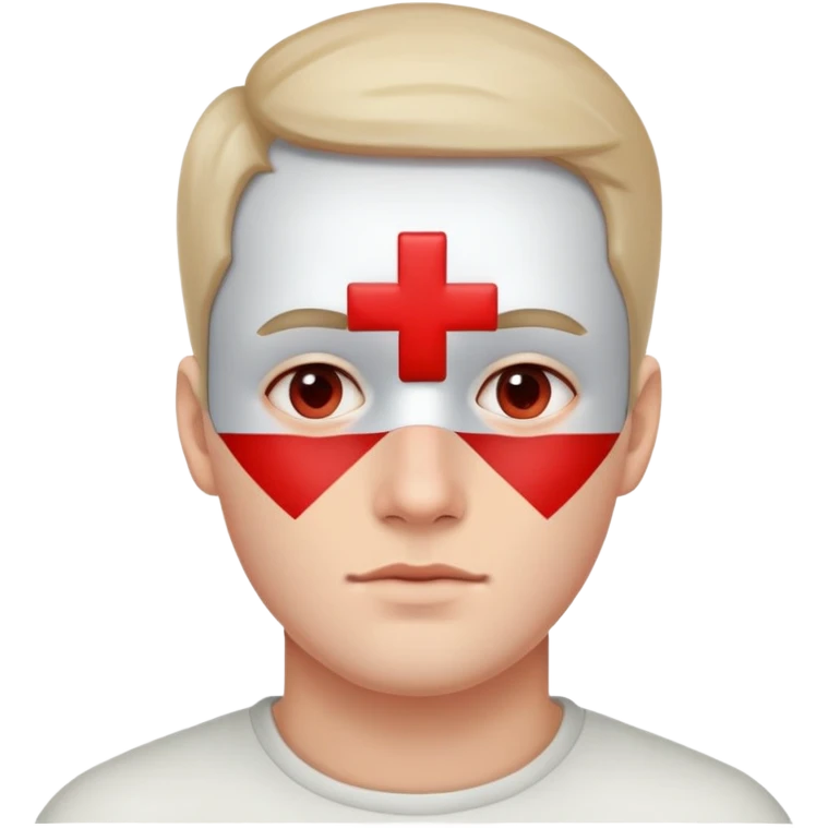 an user with a red cross on his face emoji