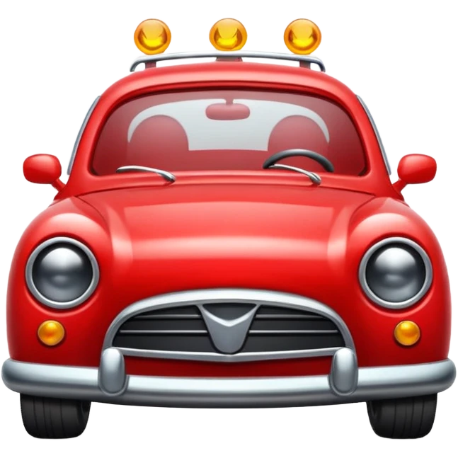 angry red car cute emoji