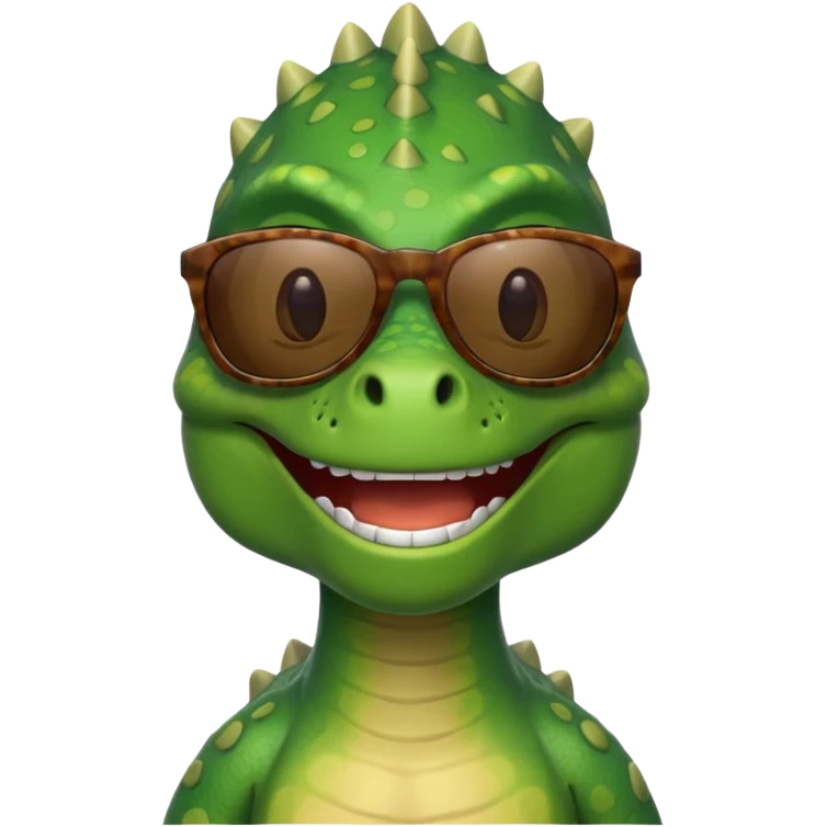 dinosaur wearing sunglasses emoji