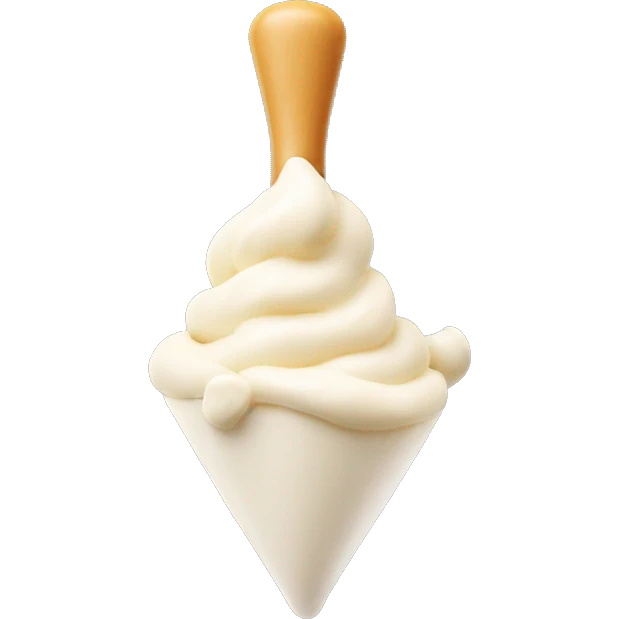 A piping bag in action, with cream  emoji