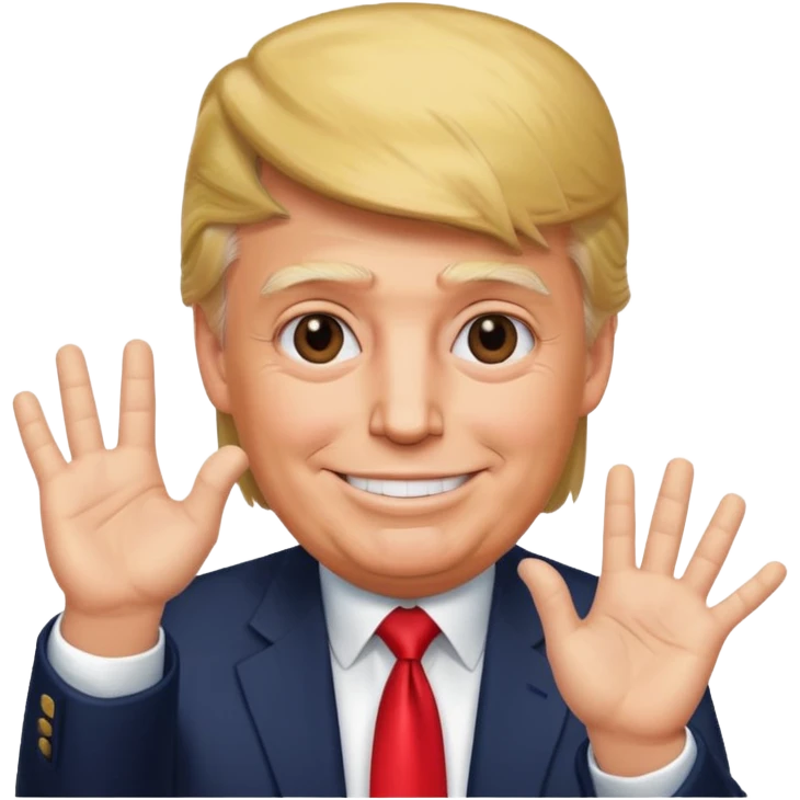 donald trump doesn't agree. and he shows cross with hand emoji
